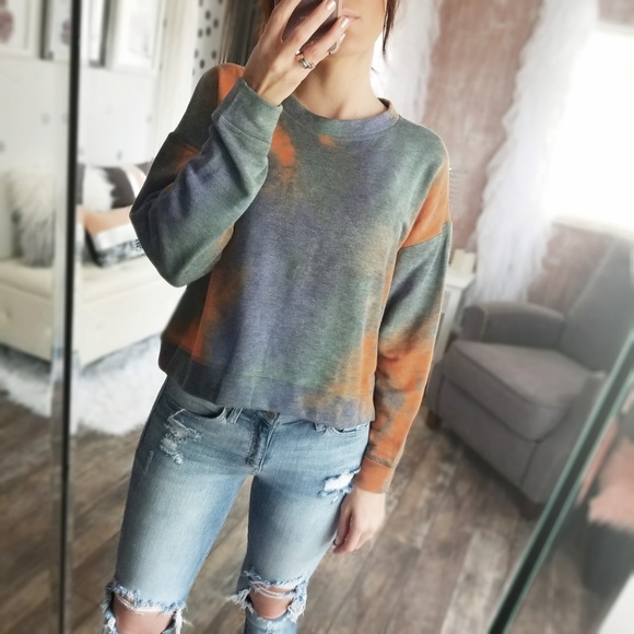 🦋Last 1️⃣Stevie Spring Tie Dye Top Soft Pullover - Picture 3 of 6